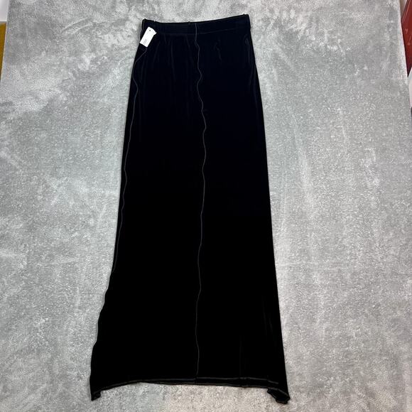 Vintage Heydari Maxi Skirt Slinky Black Womens S/M Stretch Witchy Gothic Grunge - Picture 5 of 9